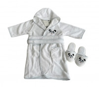 Халат дитячий Luna з капцями, блакитний