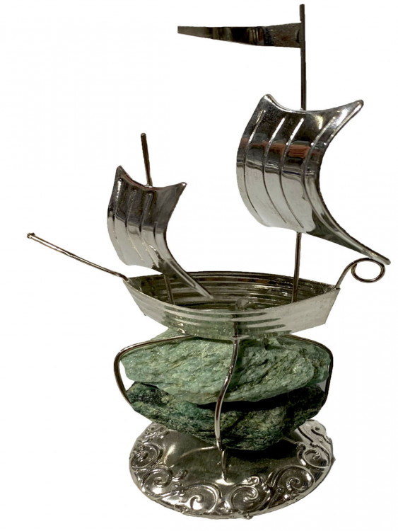 Вітрильник NFC 10 см зелений кварц, срібний