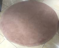 Килимок круглий Plush пудра
