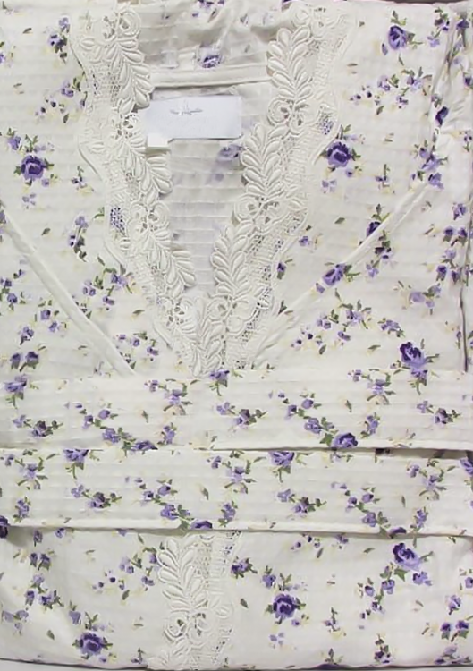 Халат жіночий "Roses estee" крем/лаванда