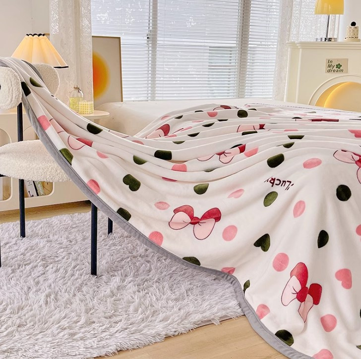 Плед "Minnie", біло/рожевий