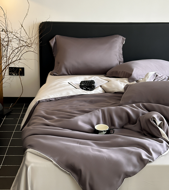 Постільна білизна "Classic", фіолетово/кремова