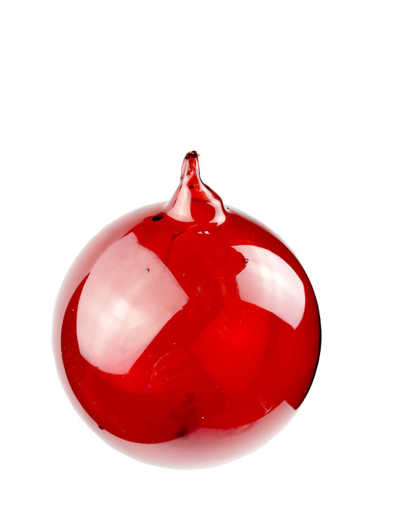 Куля скляна червона d-10