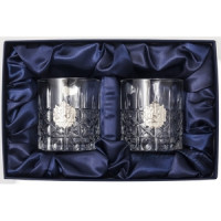 Подарунковий набір бокалів з гербом, 2 предмети, колір срібро