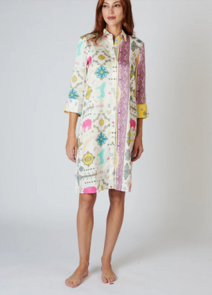 Сорочка бойфренда "Bohemian Circus", різнокольорова