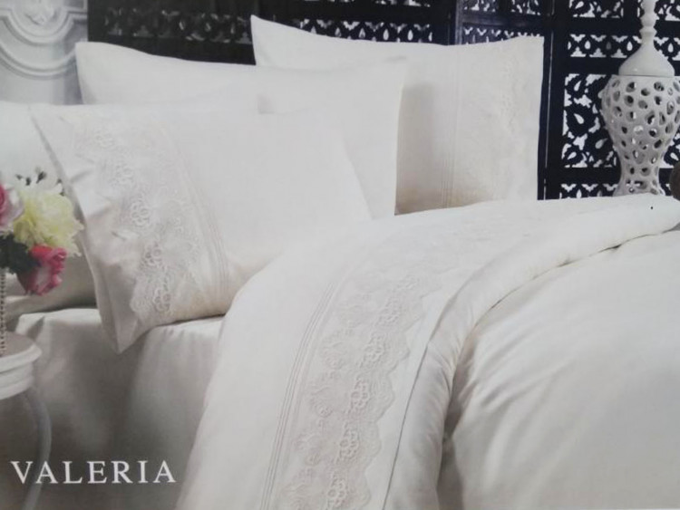 Постельное белье Valeria евро крем