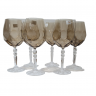Набір келихів для вина HERMES 6 предметів, коричневі