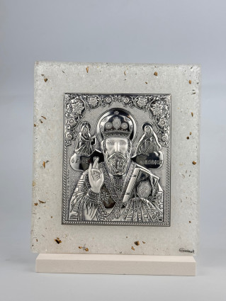 Ікона "Микола Чудотворець" 14*16, колір золото/срібло