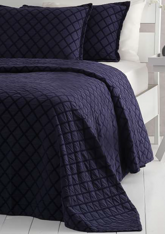 Покривало "Saphir" з наволочками, євро, синє