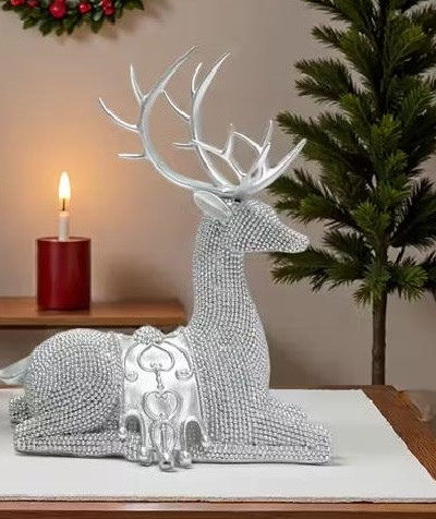 Декор " Олень" h-13, колір срібло