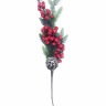 Гілка "Красные ягоды с шишкой" h-54