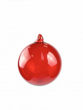 Куля скляна d-8 см червона