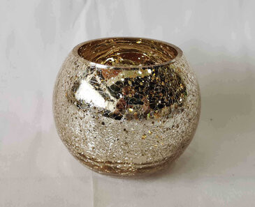 Ваза/свічник "Golden Ball" h-12, колір золото