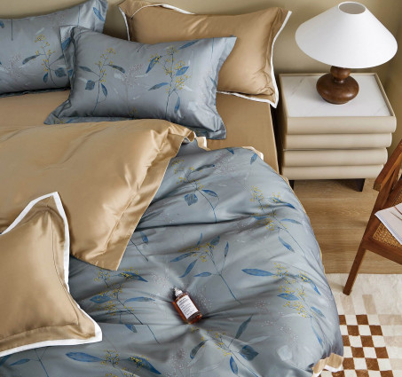 Постільна білизна "Lusen", бежево/сіра