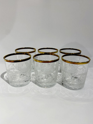 Келихи для віскі "Шаблю нью голд 24" 6 предметів, колір золото, h-8,5, d-8