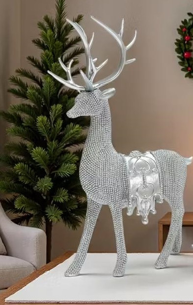 Декор " Олень" h-19, колір срібло