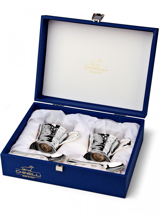 Чайний набір "Ти і Я" на 2 персони, колір срібний