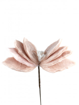 Гілка "Пуансеттия" h-60 (рожеве штучне хутро)