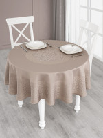 Скатертина кругла Darvin, кавова