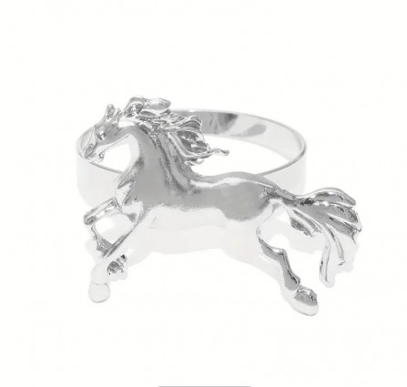 Кільце для серветок "Horse" d-4, колір срібло