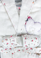 Набір дитячий Alpha з капцями, білий/рожевий