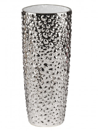 Ваза Goccia h-30см, серебряные жемчужины