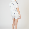 Костюм з шортами "Alsatian Birds", білий/блакитний