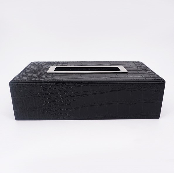 Коробка для серветок "Croco" чорна