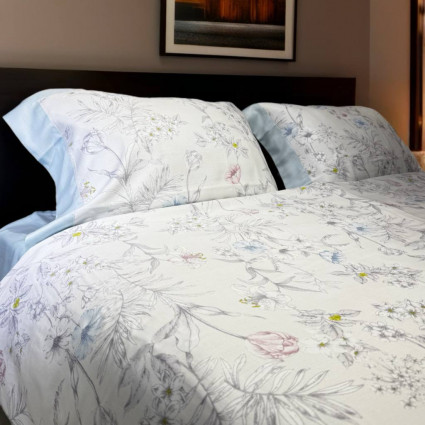 Постільна білизна "Blue Lily", блакитна