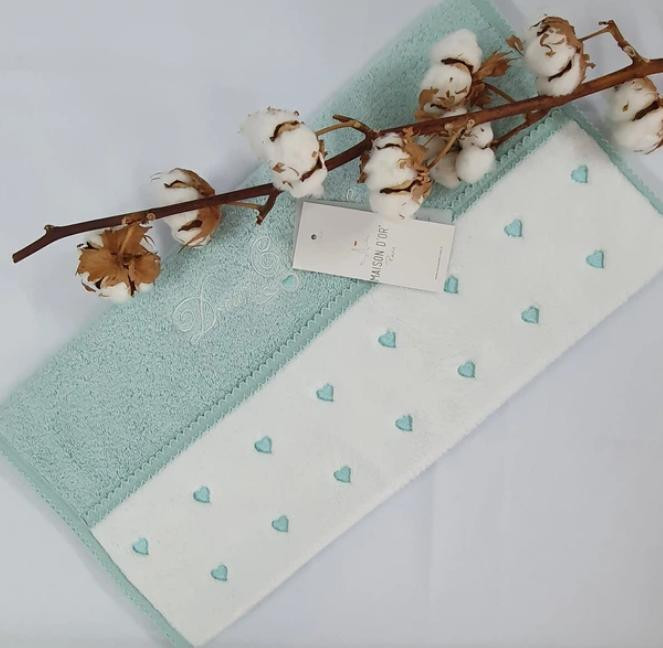 Рушник "Lavoine", м'ятно/білий