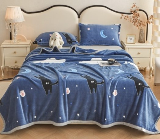 Плед "Сats", синій