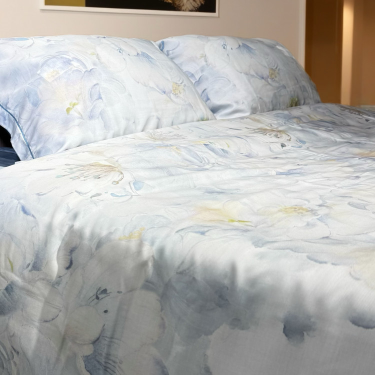 Постільна білизна "Cool Flower", блакитна