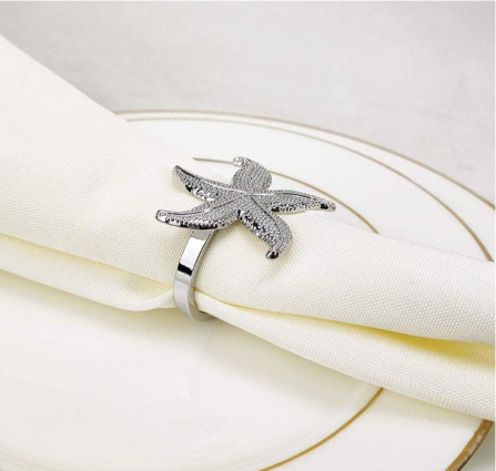 Кільце для серветок "Star" d-4, колір срібло