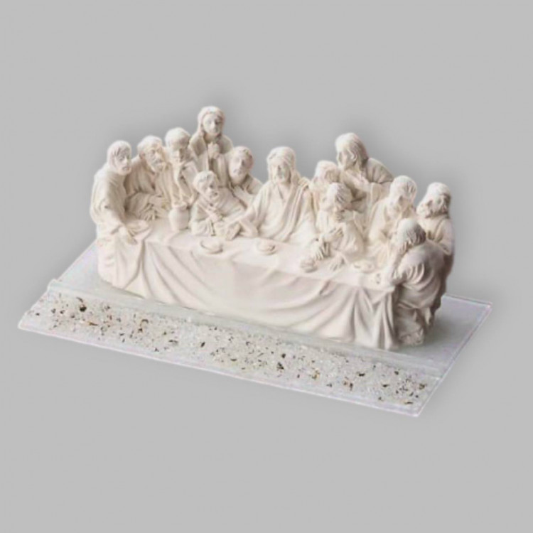 Декор "Свята Вечеря " 18*10, колір біло/срібний