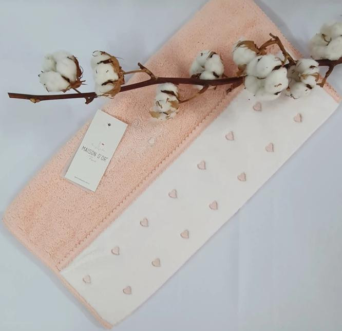 Рушник "Lavoine", персиково/білий