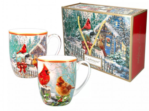 Набір чайних чашок "Снігурі" 2 предмети, 400 мл