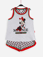 Комплект дитячий літній Twin Chica Minnie (майка+шорти) сірий, 8 років