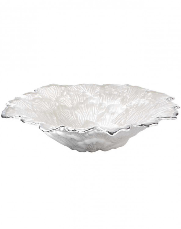 Стеклянное блюдо Magnolia 22 см перламутровый