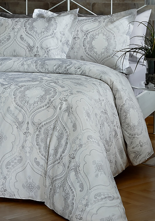 Набір постільної білизни "Nora" 6 предметiв (світло-сiрий)