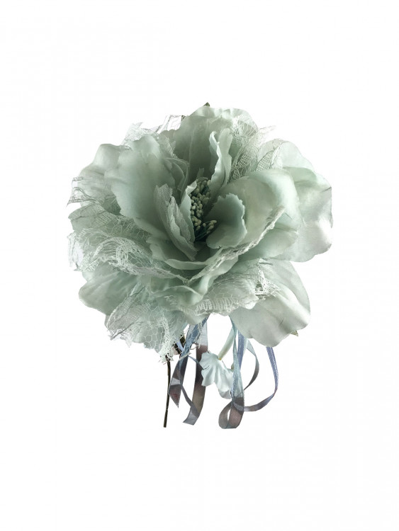 Цветок декоративный d-15 см голубой