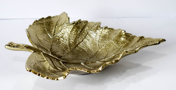 Блюдо у формі листа "Leaf" l-35, колір золото