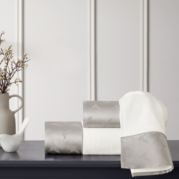 Набір рушників з ароматизатором "Colibri", біло/сірий, 4 предмета