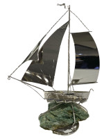 Вітрильник h-21 (зелений кварц, срібло)