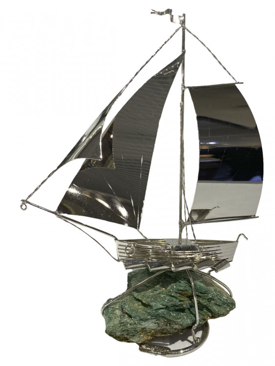 Вітрильник h-21 (зелений кварц, срібло)