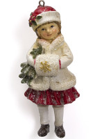 Подвеска Девочка с ёлкой h-11см