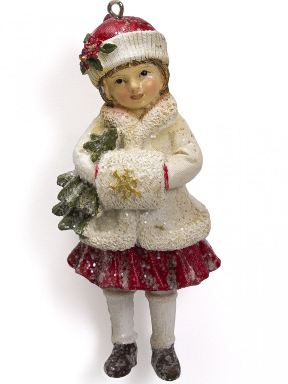 Подвеска Девочка с ёлкой h-11см