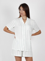 Піжама жіноча Abierto Classic (блуза та шорти) зелена, розмір XL