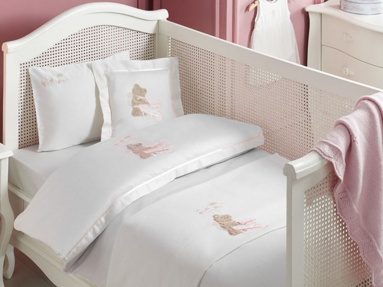 Дитячий набір постільної білизни Baby Pourlon рожевий