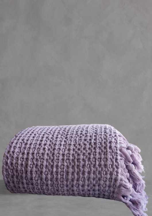 Плед з бахромою Emeline, фіолетовий