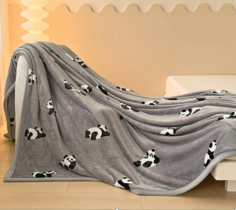 Плед "Panda", сірий